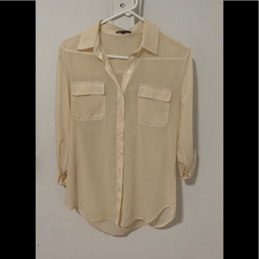 Ivory button down blouse